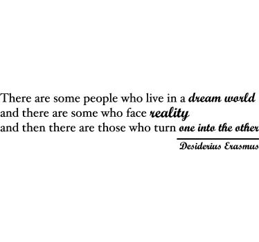 Quote wall sticker thoughtful life reflection - TenStickers