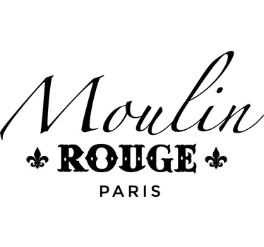 Moulin Rouge Text Sticker - TenStickers