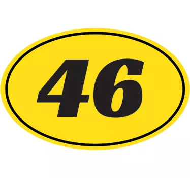 Personalised Numbers Motorbike Sticker - TenStickers