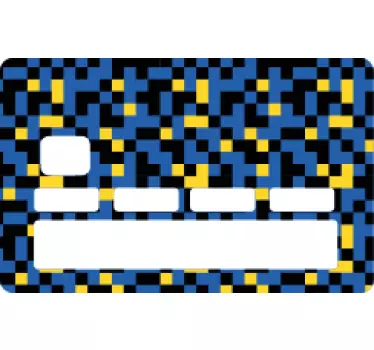 80's video games pattern credit card sticker - TenStickers