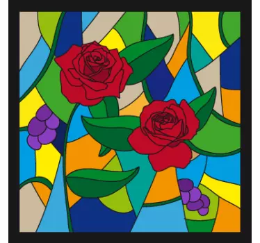 Roses Decorative Window Sticker - TenStickers