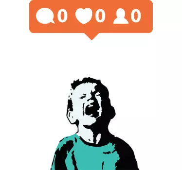 Nobody Likes Me Banksy Laptop Sticker - TenStickers