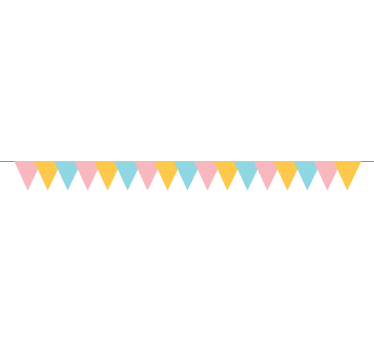 Colourful Bunting Decal Banners - TenStickers