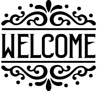 Old sign welcome home quote wall sticker - TenStickers