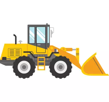 Yellow Digger Wall Sticker for Kids - TenStickers