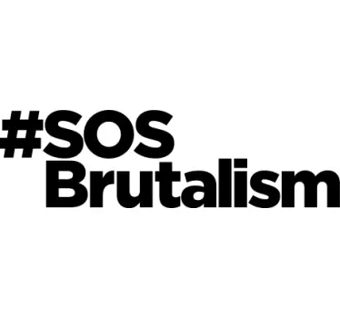 SOSBrutalism text wall decal - TenStickers