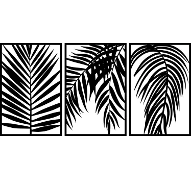 Palm leaves plant wall sticker - TenStickers