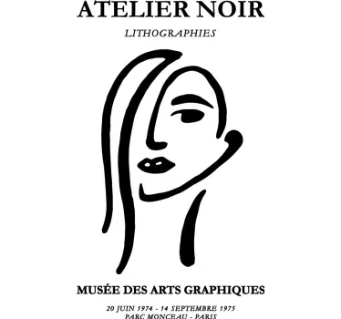 Atelier noir wall art sticker - TenStickers