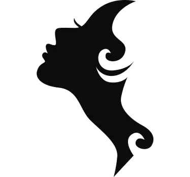 Short Hair Lady Wall Sticker - TenStickers
