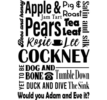 Cockney Mix Up popular saying decal - TenStickers