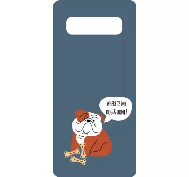 Dog and Bone Samsung decal - TenStickers