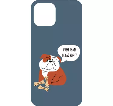 Dog and Bone iPhone decal - TenStickers