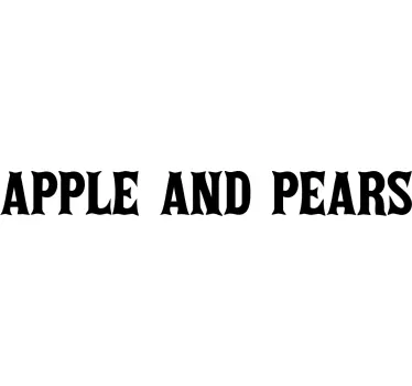 Apple and Pears popular saying stair decal - TenStickers