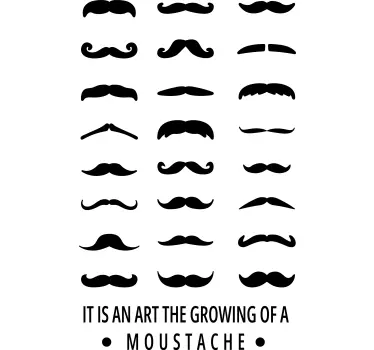 Poirot Moustache character wall decal - TenStickers