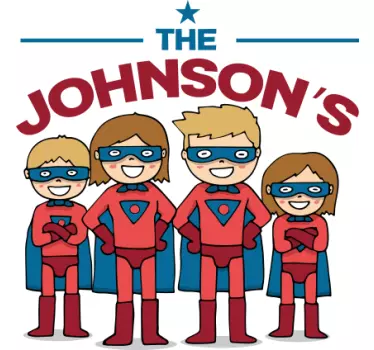 Super family car decal - TenStickers