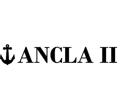 name with anchor drawing nautical wall decal - TenStickers