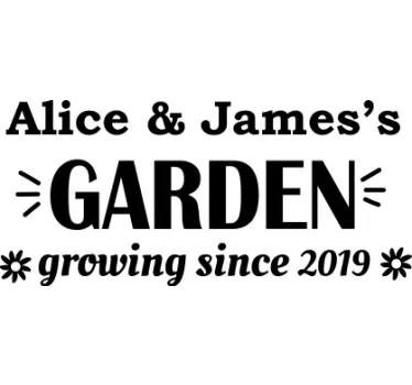 Custom growing garden  text wall decal - TenStickers