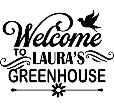 Welcome greenhouse window decal - TenStickers