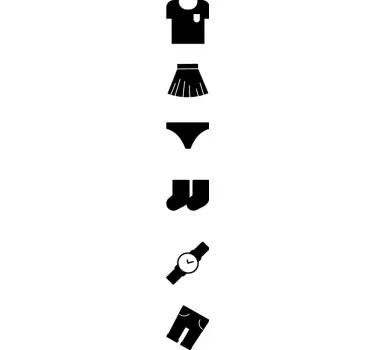 Clothing icons furniture sticker - TenStickers