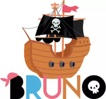 personalized pirate name glass door sticker - TenStickers