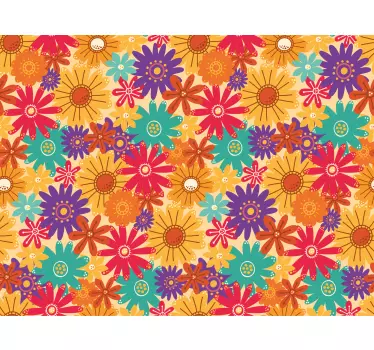 lot of flowers decals for furniture - TenStickers