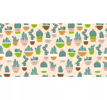 cactus pots decals for furniture - TenStickers