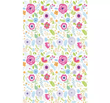 Colourful Flowers  window decal - TenStickers
