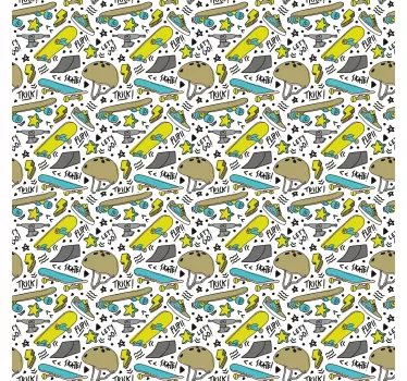 Urban Skate Pattern decals for furniture - TenStickers