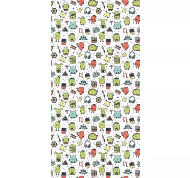 Urban Monster Pattern decals for furniture - TenStickers