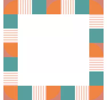 Colorful geometric frame mirror sticker - TenStickers