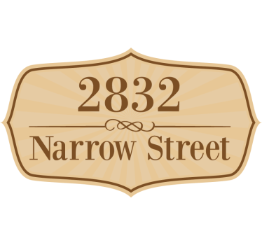 Street name and number mailbox text sticker - TenStickers