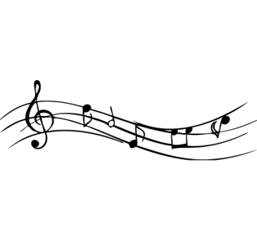 Notes music wall sticker for bedroom - TenStickers