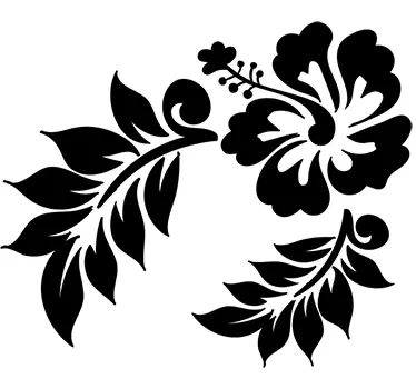 Hawaiian Flower Wall Sticker - TenStickers