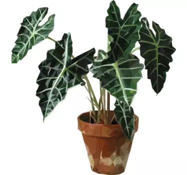 Geometric plant wall sticker - TenStickers