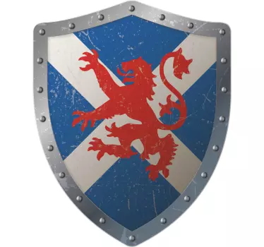 Saltire lion badge flag wall decal - TenStickers