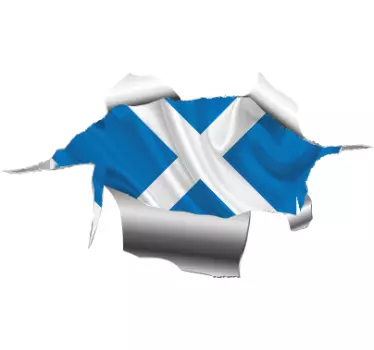 Saltire hole flag wall decal - TenStickers