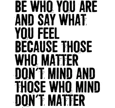 Be who you are wall quote decal - TenStickers