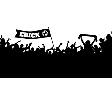 Personalised fans football sticker for wall - TenStickers
