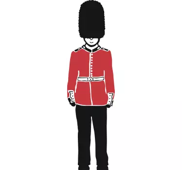 Queen's Guard living room wall sticker - TenStickers