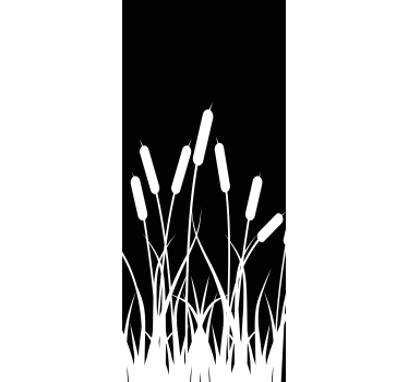 Reeds plant shower screen sticker - TenStickers