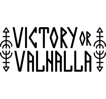Victory or Valhalla car window sticker - TenStickers