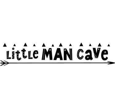 LIttle man cave children's room wall decals - TenStickers