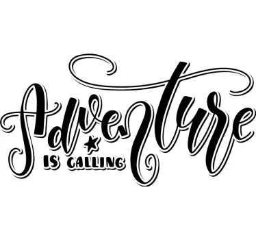 Adventure Calling campervan decal - TenStickers