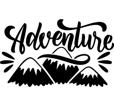 Adventure awaits inspirational quote decal - TenStickers