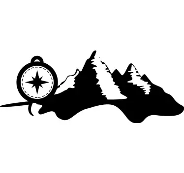 Mountain Compass caravan decals - TenStickers