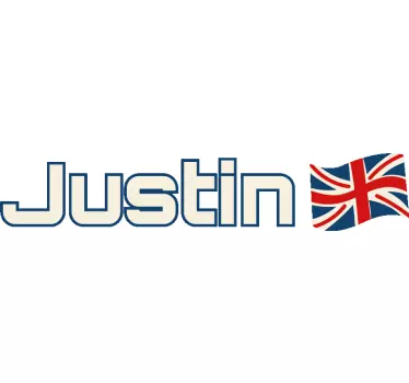 UK Flag Name motorbike sticker - TenStickers
