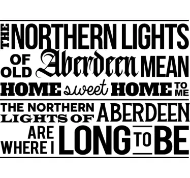Aberdeen song football sticker for wall - TenStickers