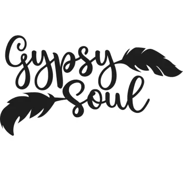 Gypsy soul text decal - TenStickers