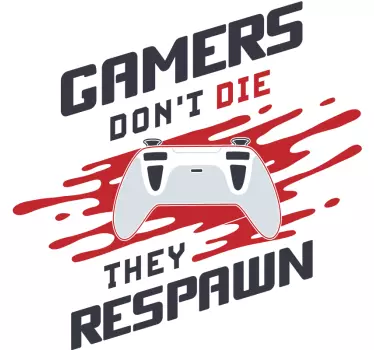 Gamer Respawn video game decal - TenStickers