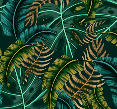 Tropical leaf furniture sticker - TenStickers